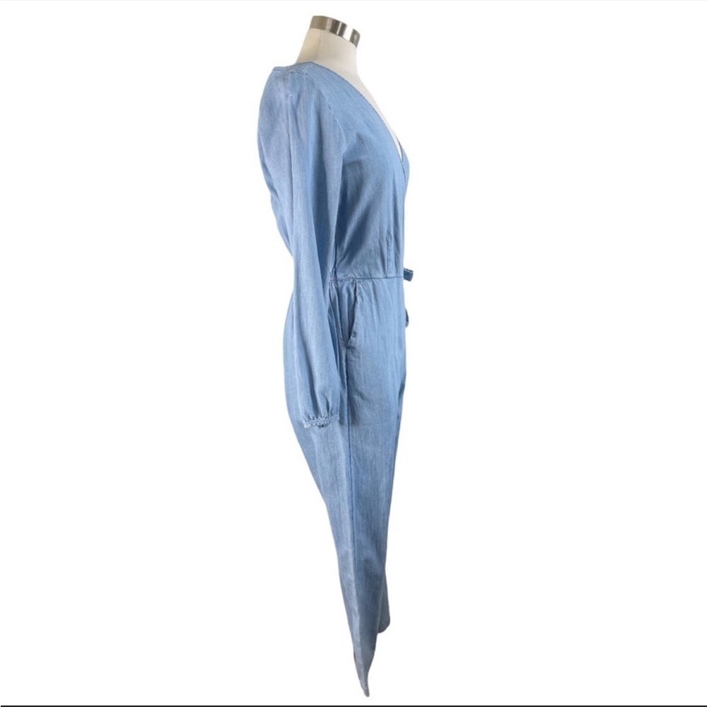 OLD NAVY NWT Chambray Wrap Jumpsuit sz Small Tall - Picture 3 of 7